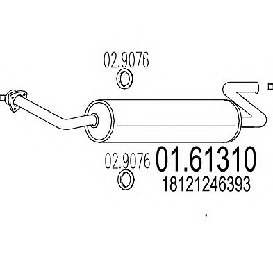 Marmitta posteriore bmw 320 - posteriore,