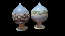 lotto 2 vasi ceramica Basile dipinti a mano souvenir portafortuna Grottaglie