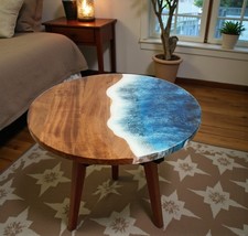 Tavolo epossidico blu 12"