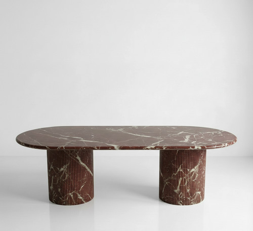 Rosso levanto marmo table - rosso,