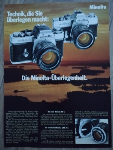 Pubblicità orig 1975 minolta - orig,