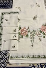 Tovaglia rettangolare vintage   con 4 tovaglioli