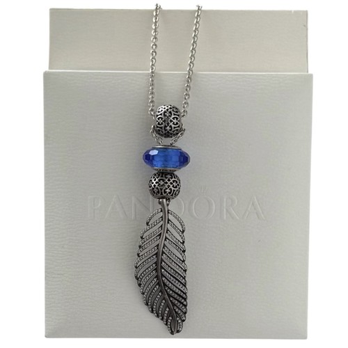 Collana con piume argento - collana,