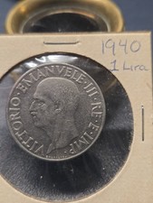 1940 1 lira coin, Victorio