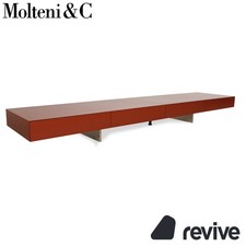 Molteni Pass Legno Credenza Rosso Piastra Bassa Cassetti