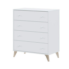 KIT CASSETTONE CASSETTIERA COMO' 4 CASSETTI BIANCO NORDICO 77,5X40X95H CM MOBILE