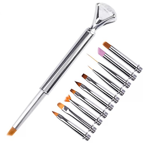 Set pezzi pennelli unghie - set,