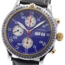 LONGINES Lindberg L2.618.4 Day-Date Cronografo Quadrante Blu Automatico Uomo_870821