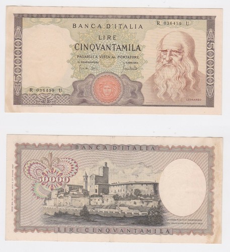 50000 lire leonardo vinci - 50000,