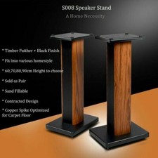 2 pezzi Supporti Altoparlanti Diffusori Audio in legno 60/90 cm