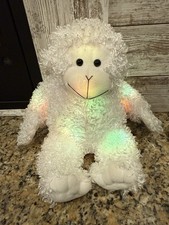 Cepia Glo E Scimmia Bianca Shaggy Color Kinetics 15" Illuminazione Peluche Lovey Giocattolo Raro