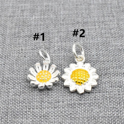 Ciondoli girasole argento - 2,