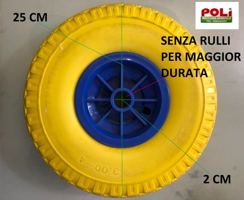 Ruota in gomma piena - 25,
