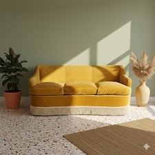 Divano Vintage 3 Posti Velluto