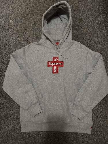Felpa supreme cross box logo - supreme,