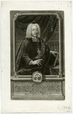 Stampa antica-RITRATTO-JOHANN LAURENTIUS MOSHEIM-MINISTRO-Roling-Haid-ca. 1755