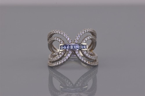 Anello fascia argento - in,