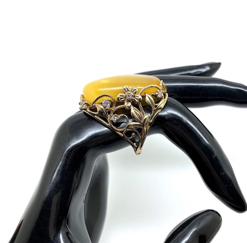 Anello ambra fatto - a, mano