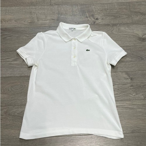 Polo lacoste bianca piqué - polo,