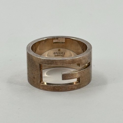 Anello con marchio gucci in - g,