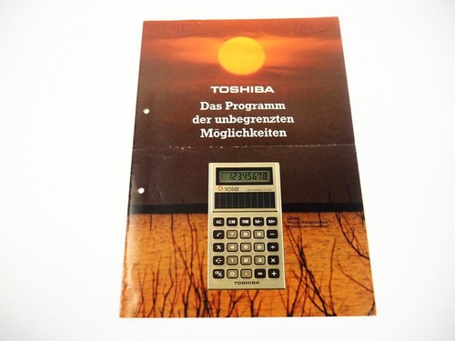 Brochure toshiba calcolatrice - brochure,