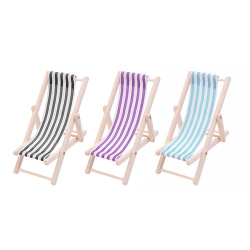 Chaise longue bois rayé - chaise, en