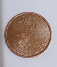 Gettone Vintage Kiddie Rides Coin Moneta collezione giostra cavalli anni 70/80