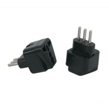  10 PZ Adattatore Spina Americana EU Inglese AU a Presa ITALIANA 3 POLI - Nero