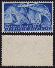 Italia 1949 - 75° Anniversario UPU nuovo MNH** g. i. ben centrato dentello corto