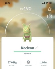 Kecleon Pokemon Gen3 GO Pokémon stesso giorno non lucido Gen3 Hoenn