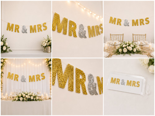 Mrs striscione oro - mr,