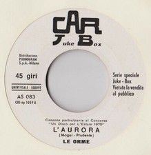 Le Orme / Angela Bini ‎– L'Aurora / Tu Felicità  Vinyl, 7",  1970 Jukebox MINT