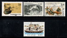 Isole Aland 1986-88 Mi. 19,24-26 MNH 100% Artisti,Ponte,Assemblaggio,Barca