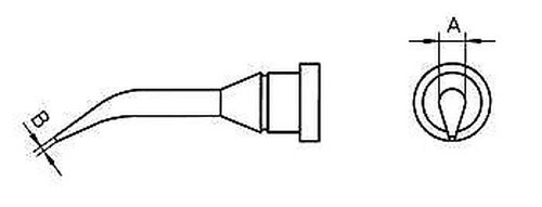 Saldatore punta 4x2 0mm - punta, 0.4x2.0mm