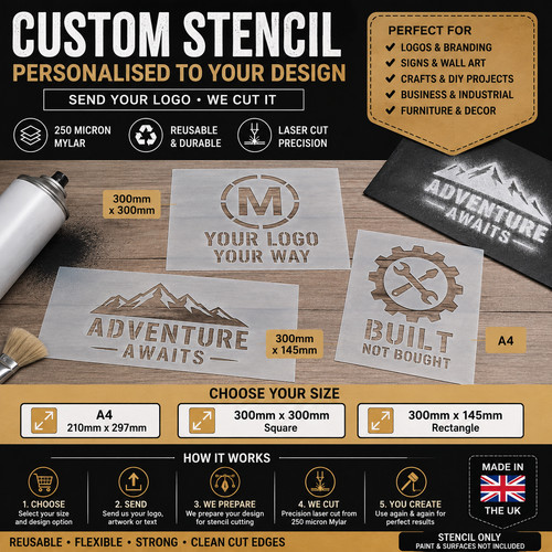 Stencil personalizzato logo - stencil,