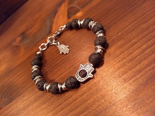 Bracciale pietra lavica e - bracciale,