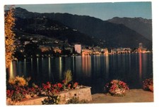 BR2030 Svizzera Montreux Vue de la Ville au crépuscule Viaggiata 1973 verso Pecc