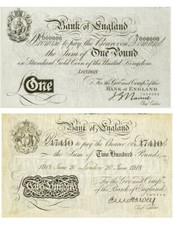 010) 200 sterline 20.06.1918 + 1 libbra esemplare 1902 Gran Bretagna - Riproduzione