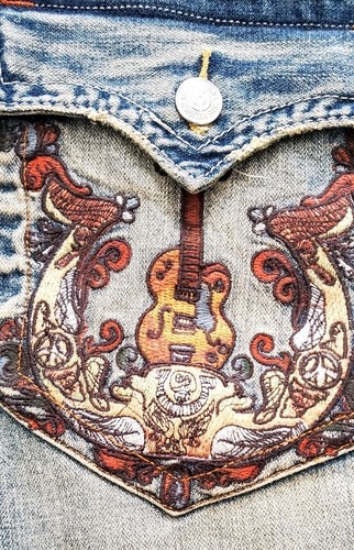 Chitarra jeans vintage marca