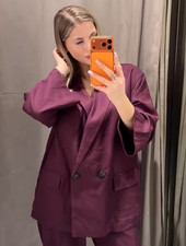 Blazer donna doppiopetto misto