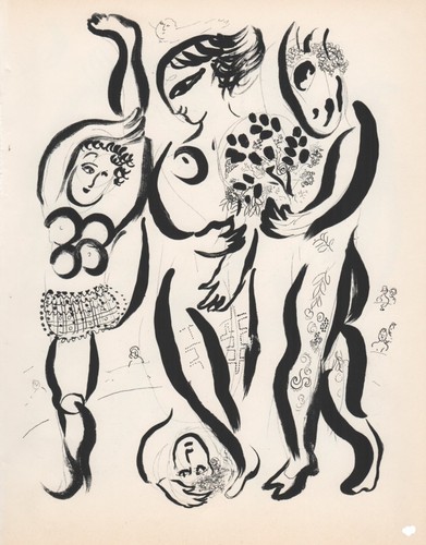 Marc chagall tre acrobati - -, i