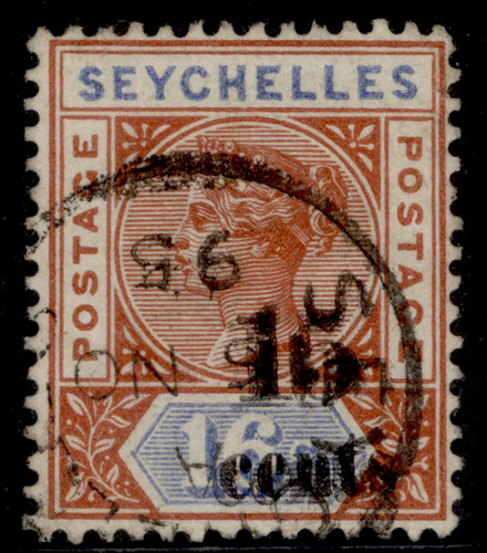 Seychelles sg19b 15c su - 15c,
