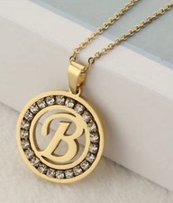 Collana donna Collanina Con Iniziale B Lettera B + Sacchetto Regalo