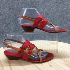 Mario Bologna sandali donna 37,5 slingback cinturino multi punta aperta pelle