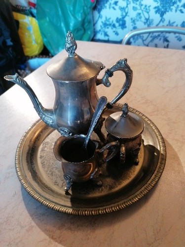 Set silver plate - da, te