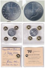 REPUBBLICA ITALIANA 1 lira 1955 FDC PERIZIATA