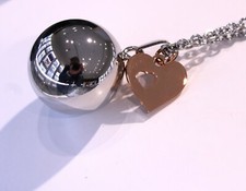 CHIAMA ANGELI con catenina in acciaio campanellino e ciondolino acc GRAVIDANZA.