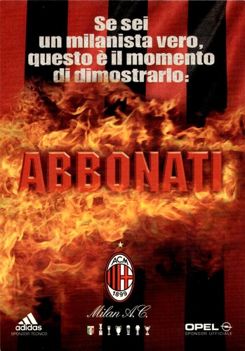 Cartolina calcio milan se - cartolina, #