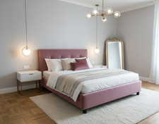 Letto matrimoniale imbottito