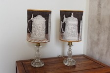 Coppia di lampade con paralumi
